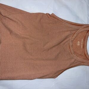 American Eagle Outfitters Orange and White Striped Top - size XL